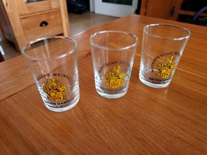 Set of 3 Vintage Wiltburgsche Weinkellerei Anton Hammes Alken/Mosel Shot Glasses - Picture 1 of 3