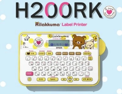 Epson Rilakkuma Label Printer LWH200RK 4~18mm 6.8x4.3x0.2in 400g *English/Korean - Image 1 of 4