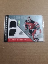 2007-08 UD SP Game Used Authentic Fabrics Dual Jersey #MB Martin Brodeur/100