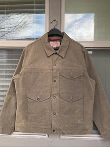 Filson Short Wax Cruiser XXL Tan Brown Flannel Plaid Lined Heavy VTG 10644 - Picture 1 of 17