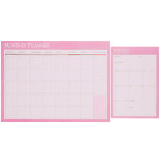  2 Pcs Daily Planner Agenda Pad Monthly Schedule Book Planning Paper Notebook