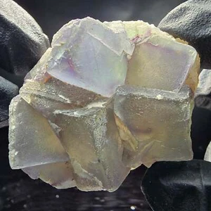Phantom UV Fluorit Würfel auf Quarz Stufe Omehane, Namibia 46*37*22mm Sammlung - Bild 1 von 10