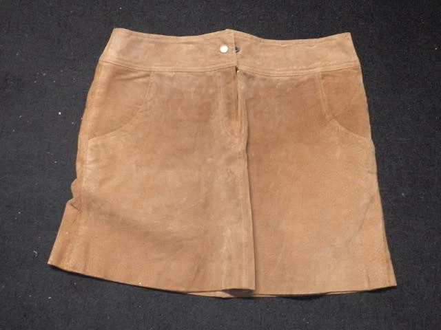 LEATHER SKIRT STUDIO SIZE 14 CLOTHING BROWN USED - Изображение 1 из 1