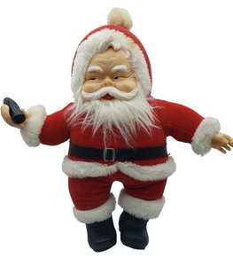 Coca-Cola Santa Claus Plush Dakin Goldsmiths Rubber Face 1988 Vintage READ - Picture 1 of 12