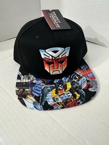Transformers Autobots 80’s Cartoon Embroidered And Printed Snapback Hat NWT RARE - Picture 1 of 5