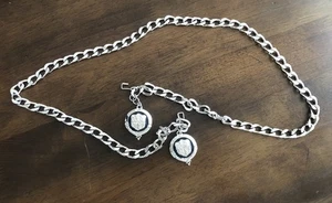 Johannes Silber Medaillon Wappen Kette Gürtel verstellbar - Bild 1 von 8