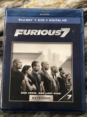 Furious 7 2015 Blu-ray Extended Unrated Version Vin Diesel The Rock New Sealed - Image 1 of 3