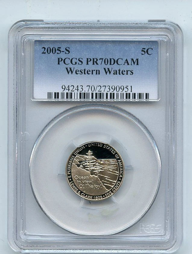 2005 S 5C Western Waters Jefferson Nickel PCGS PR70DCAM - Image 1 of 1