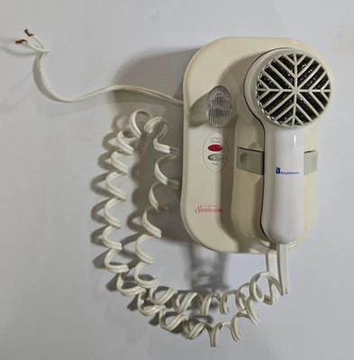 Sunbeam BrightSaver Wall Mount Hair Dryer w/ Night Light Hard Wire Model 1628-20 - Image 1 of 4