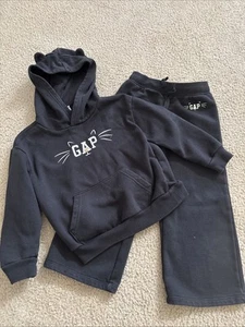 Gap Hoodie And Pants Set Black Cat Size 5  - Picture 1 of 6