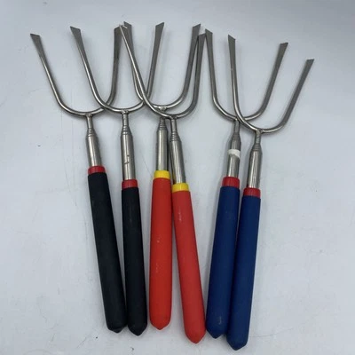 6 horquillas telescópicas de acero inoxidable de hasta 33” para autocaravana compacta Camping S’mores Foto 1 de 4