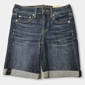 American Eagle Next Level Damen-Stretch-Skinny-Bermuda Shorts 4 adrette neu mit Etikett - Bild 1 von 12