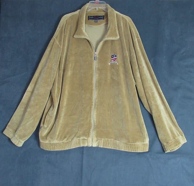 Chaqueta de Colección Años 90 Phat Farm Para Hombres XL Terciopelo Dorado Pista Hip Hop Ropa de Calle Salón Foto 1 de 4