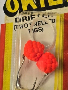 OKIE! Drifters Two Snelled RIgs - Luhr Jensen "Fire" size 2 - NOS Made in USA - Picture 1 of 6