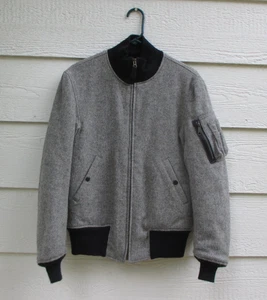 Cockpit Aviator's Flight Gray Wool Bomber Jacket Style #Z26A016 Size Small - Picture 1 of 15