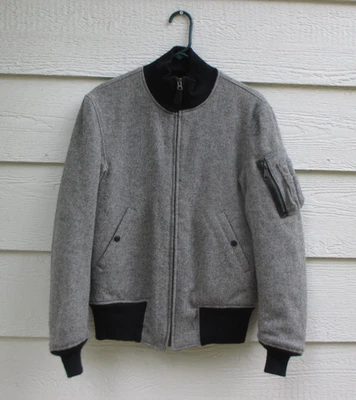 Cockpit Aviator's Flight Gray Wool Bomber Jacket Style #Z26A016 Size Small - Image 1 of 4