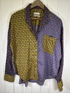 Urban Outfitters Women’s Button Down Paisley Block Shirt Size S EUC - Picture 1 of 5