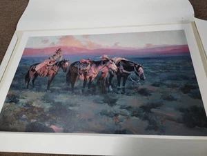 Spring Showers James Reynolds Western Art Certificado de Autenticidad Greenwich Workshop CABALLOS VAQUEROS - Imagen 1 de 17