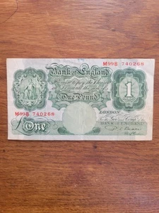 Angleterre Royaume Uni Billet Ancien De 1 One Pound 1955 P2359 - Imagen 1 de 2