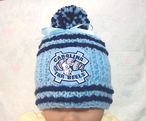 Handmade Carolina Tar Heels Football baby hat - Picture 1 of 3