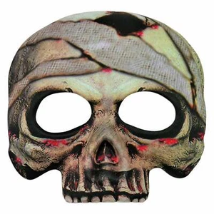 Evil Skeleton Mummy Half Mask - Picture 1 of 1