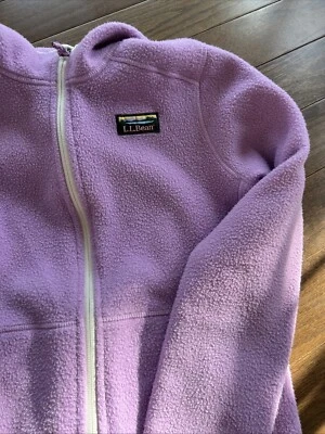 Chaqueta polar LL Bean púrpura grande 14/16 para niñas Foto 1 de 4