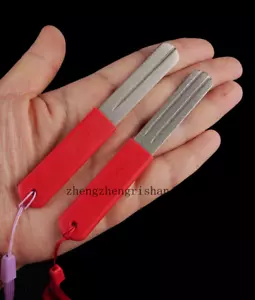 2Pcs Fish Hook Sharpener Outdoor Fishing Gear Supplies Sharpening Grooves - Picture 1 of 6