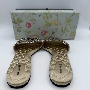 Birdies Women Slide Sandals The Sparrow SizeUS 10.5 Champagne Gold Silver Shadow - Picture 1 of 4