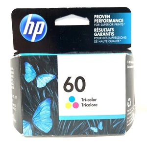 Genuine HP 60 Tri-Color Ink Cartridge CC643WN New Sealed Warranty Ends 12/2018 - Imagen 1 de 6