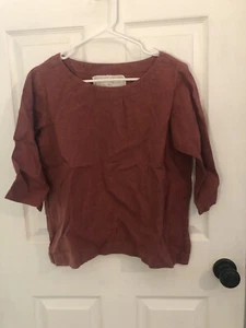 Blusa de lino Not Perfect para mujer roja naranja XS lino no perfecto usada en excelente estado - Imagen 1 de 3
