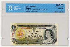1973 Canada $1 CCCS UNC65 ALM Changeover #18996
