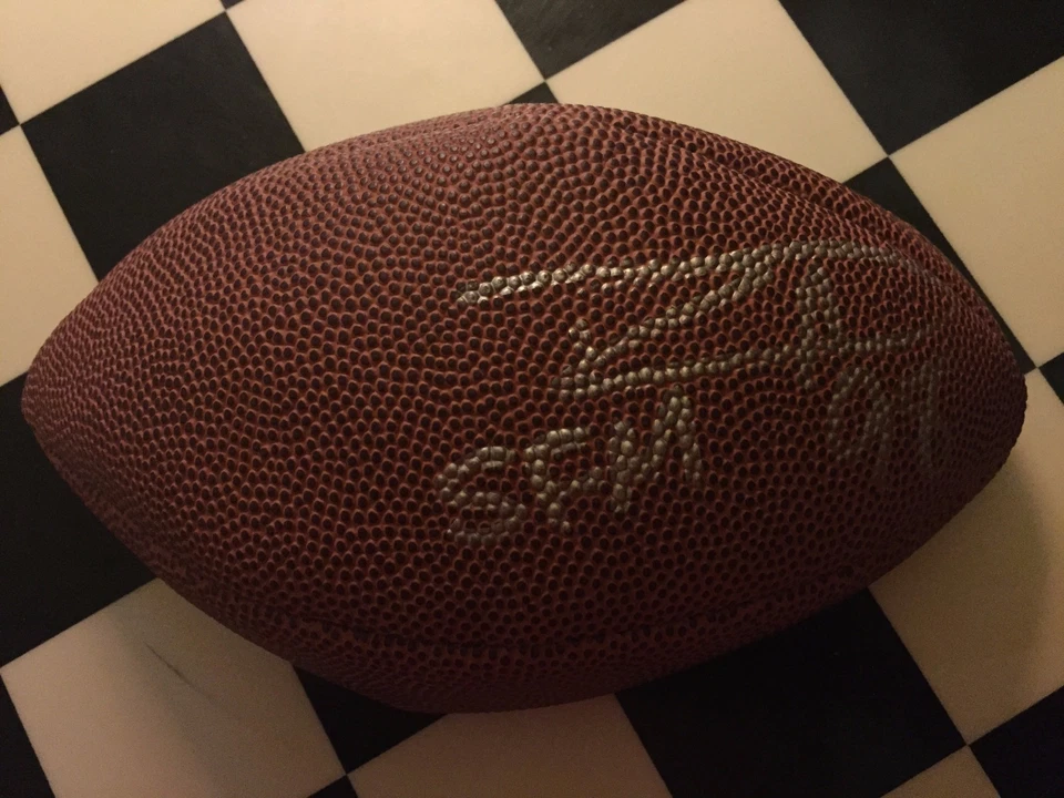 Mini fútbol americano Robert Mathis auténtico firmado autografiado certificado de autenticidad Foto 1 de 1