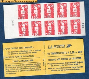 Carnet - 2630 C1 RGR-2 Type Marianne de Briat 2,30 Fr rouge Autoadhésif - Imagen 1 de 1