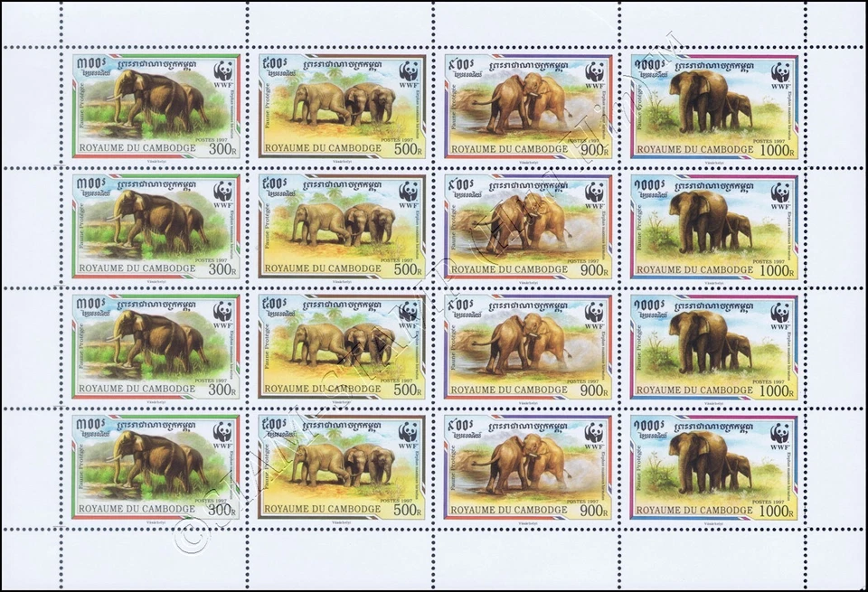 Conservación Mundial: Elefante Malaya - HOJA (I) SIN NÚMERO DE CUENTA- (MNH) Foto 1 de 1