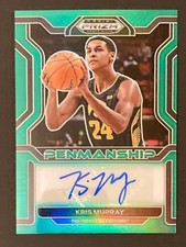 Kris Murray 2022 Panini Prizm Draft Picks Green College Penmanship Auto #CP-KMU 