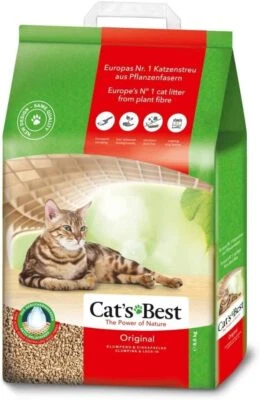 BESUCHE DEN CAT'S BEST-STORE Cat's Best Original Katzenstreu, 100 % pflanzliche Katzen 20 l / 8,6 kg