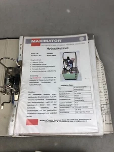 MAXIMATOR Großpumpen TYP G Hydraulikeinheit Ersatzteilliste Bedienungsanleitung - Bild 1 von 3
