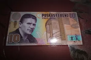 BILLETE DE FÚTBOL PUSKAS FERENC DINERO DIOSGYORI DISEÑO MOLINO DE PAPEL JURA REALMENTE RARO - Imagen 1 de 8