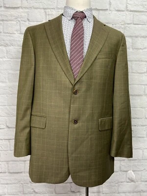 Austin Reed Para Hombres Marrón Traje de Lana a Cuadros Chaqueta Abrigo Deportivo 42R Foto 1 de 4