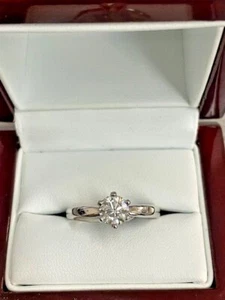 14k White Gold Diamond Engagement Ring New Graded - Picture 1 of 4