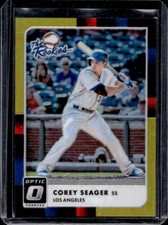 2016 Donruss Optic Corey Seager Gold Prizm The Rookies RC #09/10 Dodgers