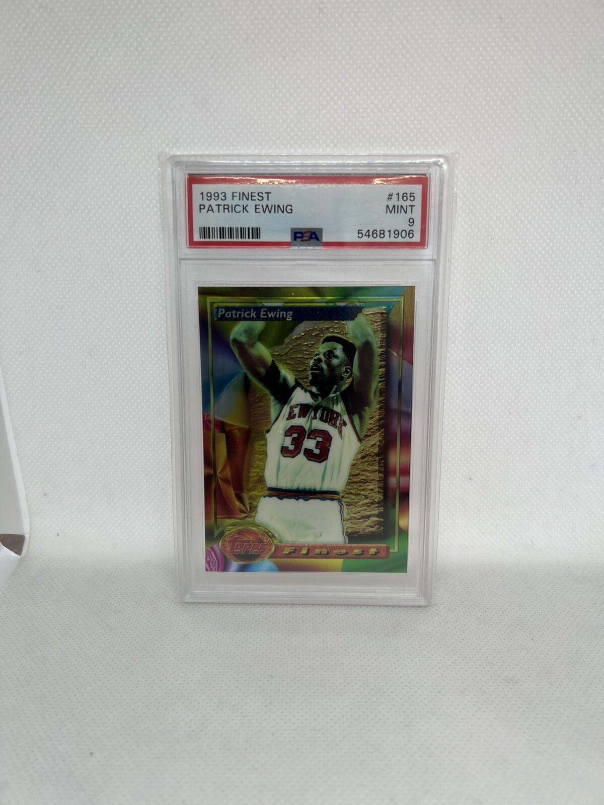 1993 Topps Finest #165 Patrick Ewing PSA 9 Mint New York Knicks