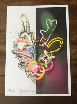 Bordalo II - Beleuchtetes Rentier aus Evilution Ausstellung signierter & nummerierter Druck - Bild 1 von 4