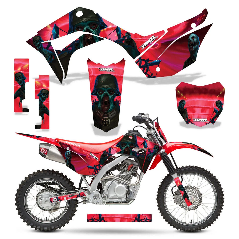 Pegatinas gráficas MX + #calcomanías PLT para Honda CRF125F 2019-2025 ZOMBIE R Foto 1 de 2