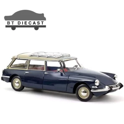 NOREV 1967 CITROEN ID 19 BREAK 1/18 DIECAST MODEL CAR ORIENT BLUE 181770 - Image 1 of 2