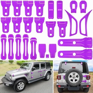 26PCS Full Set Exterior Decoration Trim Kit for Jeep Wrangler JL JLU 2018-2023 - Foto 1 di 9