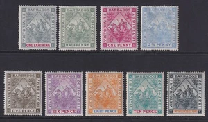 Barbados. 1897-98. SG 116-124, da 1/4 d a 2/6. Montato come nuovo. Gatto £325. - Foto 1 di 2