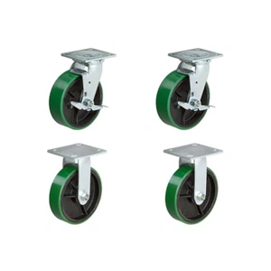 8" X 2" Tool Box Kit - Green Polyurethane Wheel - 1,250 Lbs Capacity - Picture 1 of 2
