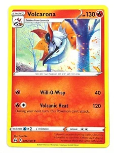 Volcarona 025/159 Non Holo Rare Crown Zenith Pokemon Pack Fresh - Picture 1 of 4