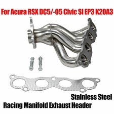 Ss Manifold Exhaust Header Fits Acura Rsx Dc5/-05 02-06 Ep3 K20A3 4-1